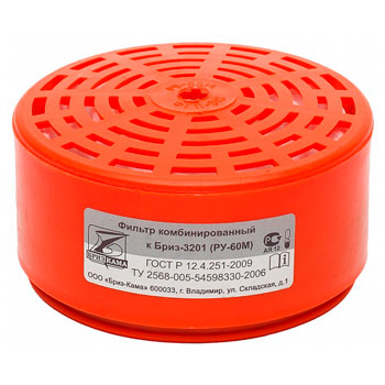 Фильтр к респиратору Бриз-3201 (РУ-60) В1Р1