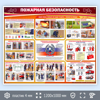 Стенд «Пожарная безопасность» (PB-02-POPULAR)